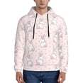 thumbnail image 1 of Lsque Rabbit Pattern Casual Men's Hoodie,Hooded Sweatshirt with Kangaroo Pocket,Pullover Hoodie-Large, 1 of 7