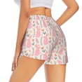 thumbnail image 1 of Lsque Rabbit Printed Women's Running Shorts with Liner Pockets,Elastic Quick Dry Workout Athletic Gym Yoga Shorts,Womens High Waist Shorts-Small, 1 of 9