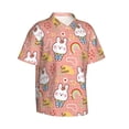 thumbnail image 1 of Lsque Rabbit So Cute pattern Hawaiian Shirt for Men, Unisex Summer Beach Casual Short Sleeve Button Down Shirts-3X-Large, 1 of 9