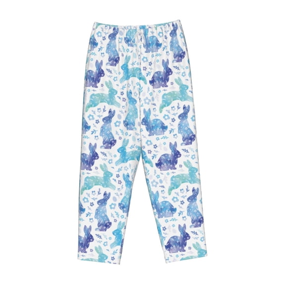 Lsque Rabbit2 Print Women's Pajama Pants, Lounge Pant - Comfortable Home Wear,Elastic Waistband, Stylish Design-Medium