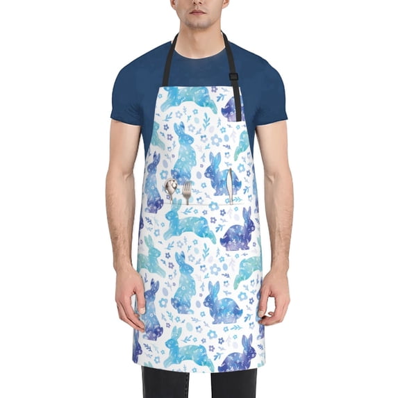 Lsque Rabbit2 Waterproof Apron Chef Aprons for Men Heavy Duty Chemical Work Apron Extra Long Grilling Aprons with Adjustable Bib Apron
