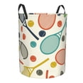 thumbnail image 1 of Lsque Racket and Tennis Ball pattern Laundry Hamper Basket, Tall Woven Rope Hamper Basket for Clothes, Lightweight Storage Basket, Collapsible Waterproof-Medium, 1 of 8