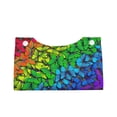 thumbnail image 1 of Lsque Rainbow Butterflies Printed Long Tissue Box Cover Holder, Facial Paper Organizer Dispenser,Triangle with Bottom Belt, PVC Leather Decorative Organizer, 1 of 9