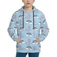 thumbnail image 1 of Lsque Rainbow Dinosaur Patten Youth Hoodie Sweatshirt Pullover with Kangaroo Pocket Boys and Girls Hoodie Warm Hoodie for Kids-Large, 1 of 6
