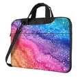 thumbnail image 1 of Lsque Rainbow Glitter Cute Pattern Laptop Bag – Portable & Slim Single-Shoulder Computer Case with Adjustable Strap, Protective, Lightweight for 13”/14”/15.6” Laptops, 1 of 8