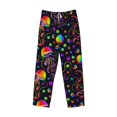 thumbnail image 1 of Lsque Rainbow Jellyfishes Print Men's Pajama Pants, Lounge Pant - Comfortable Home Wear,Elastic Waistband, Stylish Design-X-Large, 1 of 9