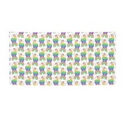 Lsque Rainbow Llama Pattern Party Banner, Festive Banner , Holiday Celebrations and Events for Carnival Birthday Party Festival Decorations-Small