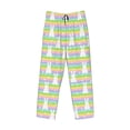 thumbnail image 1 of Lsque Rainbow Rabbit Print Men's Pajama Pants, Lounge Pant - Comfortable Home Wear,Elastic Waistband, Stylish Design-Small, 1 of 9