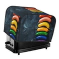 thumbnail image 1 of Lsque Rainbow Sausages On Dark Slate Print 4 Slice Toaster Cover , Kitchen Appliance Dustproof Protector , Toaster Protector Dustproof Kitchen Appliance Cover, 1 of 7