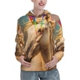 thumbnail image 1 of Lsque Rainbow White Horse Pattern Casual Women's Hoodie,Hooded Sweatshirt with Kangaroo Pocket,Pullover Hoodie with Eye-catching Drawstrings-Small, 1 of 7