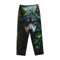 thumbnail image 1 of Lsque Realistic Style Colorful Wolf A Print Women's Pajama Pants, Lounge Pant - Comfortable Home Wear,Elastic Waistband, Stylish Design-XX-Large, 1 of 9