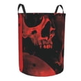 thumbnail image 1 of Lsque Red And Black Abstract Skull pattern Laundry Hamper Basket, Tall Woven Rope Hamper Basket for Clothes, Lightweight Storage Basket, Collapsible Waterproof-Small, 1 of 8