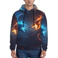 thumbnail image 1 of Lsque Red And Blue Fire Dragon C Pattern Casual Men's Hoodie,Hooded Sweatshirt with Kangaroo Pocket,Pullover Hoodie-4X-Large, 1 of 7