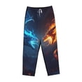 thumbnail image 1 of Lsque Red And Blue Fire Dragon C Print Women's Pajama Pants, Lounge Pant - Comfortable Home Wear,Elastic Waistband, Stylish Design-XX-Large, 1 of 9