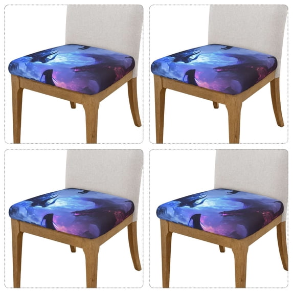 Lsque Red And Blue Fire Dragon Printed Square Couch Cushion Covers, Floral Sofa Cushion Covers Replacement, Stretch Couch Covers for Couch-16.9in