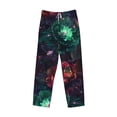 thumbnail image 1 of Lsque Red And Green Carnation Print Men's Pajama Pants, Lounge Pant - Comfortable Home Wear,Elastic Waistband, Stylish Design-X-Large, 1 of 9