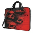 thumbnail image 1 of Lsque Red And Black Abstract Skull Pattern Laptop Bag – Portable & Slim Single-Shoulder Computer Case with Adjustable Strap, Protective, Lightweight for 13”/14”/15.6” Laptops, 1 of 8