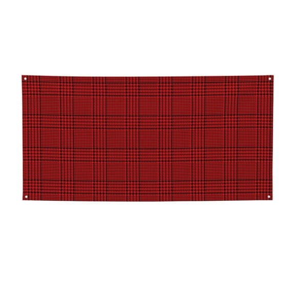 Lsque Red Black Houndstooth Pattern Party Banner, Festive Banner , Holiday Celebrations and Events for Carnival Birthday Party Festival Decorations-Small