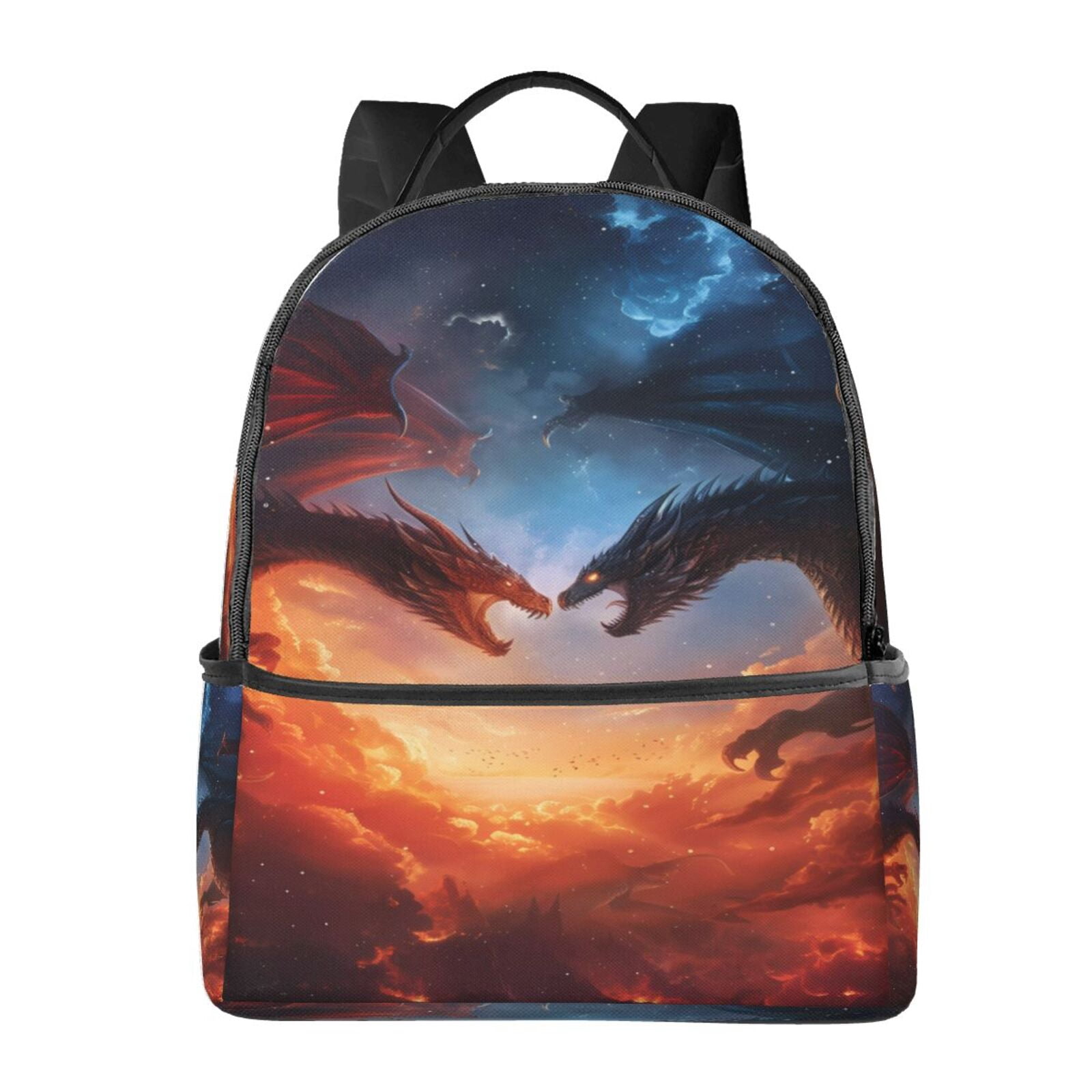 Big Pattern Fire Colors and Sky Adult Backpack