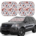thumbnail image 1 of Lsque Red Blue Leaves 2 PCS Windshield Sun Shade | CarFoldable Window Covers | Car Accessories Reflect UV for Universal Cars SUV Truck | Large, 1 of 7