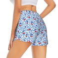 thumbnail image 1 of Lsque Red Cherries Printed Women's Running Shorts with Liner Pockets,Elastic Quick Dry Workout Athletic Gym Yoga Shorts,Womens High Waist Shorts-Large, 1 of 9