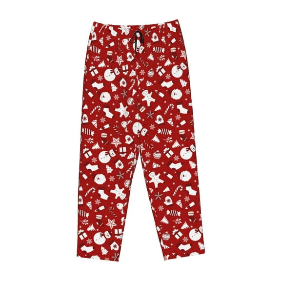 Lsque Red Christmas Cheer. Print Women's Pajama Pants, Lounge Pant - Comfortable Home Wear,Elastic Waistband, Stylish Design-Small