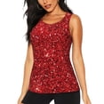 thumbnail image 1 of Lsque Red Glitter Printed Workout Tank Tops for Women, Athletic Sports Tank Tops, Compression Sleeveless Dry Fit Shirts,Sleeveless Yoga Shirt-X-Large, 1 of 9