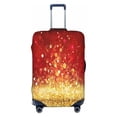 thumbnail image 1 of Lsque Red Gold Glitter Printed Luggage Cover, Travel Luggage Protector,Scratch and Dirt Resistant, Fits 18-32 Inch Luggage - Small, 1 of 9