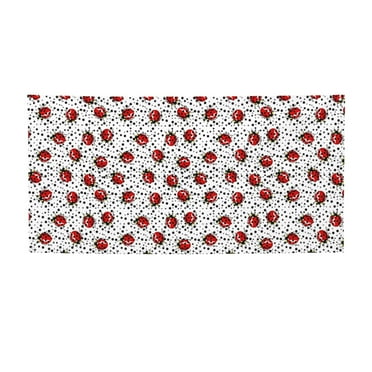 Lsque Red Ladybugs On Black Dotted Pattern Party Banner, Festive Banner , Holiday Celebrations and Events for Carnival Birthday Party Festival Decorations-Small