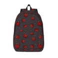 thumbnail image 1 of Lsque Red Ladybugs On Dark Background Pattern Canvas Daypack, Durable Backpack, High-quality Versatile Backpack,Vintage Compact Backpack-Medium, 1 of 6