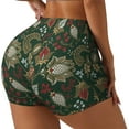 thumbnail image 1 of Lsque Red Leaves Pattern High Waisted Biker Shorts for Women-Tummy Control Fitness Athletic Workout Running Yoga Gym Shorts,Moisture-Wicking-, 1 of 9