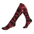 thumbnail image 1 of Lsque Red Line Pattern Sport Compression Socks for Men & Women 15-20 mmHg Knee High Nurse Pregnant Running Medical and Travel Athletic, 1 of 6