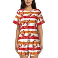 thumbnail image 1 of Lsque Red Lobster Women's Short-Sleeved Pajama Set - 2 Piece Soft and Lightweight Sleepwear Set-XX-Large, 1 of 9
