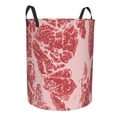 thumbnail image 1 of Lsque Red Meat pattern Laundry Hamper Basket, Tall Woven Rope Hamper Basket for Clothes, Lightweight Storage Basket, Collapsible Waterproof-Medium, 1 of 8