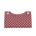 thumbnail image 1 of Lsque Red Moroccan Printed Long Tissue Box Cover Holder, Facial Paper Organizer Dispenser,Triangle with Bottom Belt, PVC Leather Decorative Organizer, 1 of 9