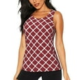 thumbnail image 1 of Lsque Red Moroccan Printed Workout Tank Tops for Women, Athletic Sports Tank Tops, Compression Sleeveless Dry Fit Shirts,Sleeveless Yoga Shirt-Small, 1 of 9