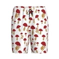 thumbnail image 1 of Lsque Red Mushroom Mens Sleep Pajama Shorts,Short Pajama Pants, Cotton Ultra-Soft Knit-XX-Large, 1 of 9