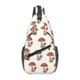 thumbnail image 1 of Lsque Red Mushrooms Pattern Cross Chest Bag Diagonally – Premium Durable Front Chest Sling with Adjustable Padded Strap, High-Capacity Storage, 1 of 8
