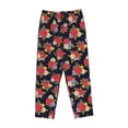 thumbnail image 1 of Lsque Red Rose Flower Print Women's Pajama Pants, Lounge Pant - Comfortable Home Wear,Elastic Waistband, Stylish Design-X-Large, 1 of 9
