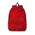thumbnail image 1 of Lsque Red Rose Pattern Canvas Daypack, Durable Backpack, High-quality Versatile Backpack,Vintage Compact Backpack-Medium, 1 of 6