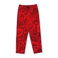 thumbnail image 1 of Lsque Red Rose Print Women's Pajama Pants, Lounge Pant - Comfortable Home Wear,Elastic Waistband, Stylish Design-Medium, 1 of 9
