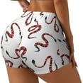 thumbnail image 1 of Lsque Red Snake Pattern High Waisted Biker Shorts for Women-Tummy Control Fitness Athletic Workout Running Yoga Gym Shorts,Moisture-Wicking-Large, 1 of 9