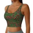 thumbnail image 1 of Lsque Red Snake Printed Women'S Sports Bra, Compression, Moisture Wicking, High-Impact Sports Bra For Women,Supportive sports bra-, 1 of 9