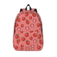 thumbnail image 1 of Lsque Red Strawberry Pattern Canvas Daypack, Durable Backpack, High-quality Versatile Backpack,Vintage Compact Backpack-Small, 1 of 6