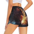 thumbnail image 1 of Lsque Red And White Flame Fox Printed Women's Running Shorts with Liner Pockets,Elastic Quick Dry Workout Athletic Gym Yoga Shorts,Womens High Waist Shorts-, 1 of 9