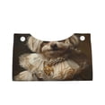 thumbnail image 1 of Lsque Regal Dog In Royal Attire Printed Long Tissue Box Cover Holder, Facial Paper Organizer Dispenser,Triangle with Bottom Belt, PVC Leather Decorative Organizer, 1 of 9