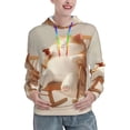 thumbnail image 1 of Lsque Relaxing Cat With Tea Pattern Casual Women's Hoodie,Hooded Sweatshirt with Kangaroo Pocket,Pullover Hoodie with Eye-catching Drawstrings-Small, 1 of 7