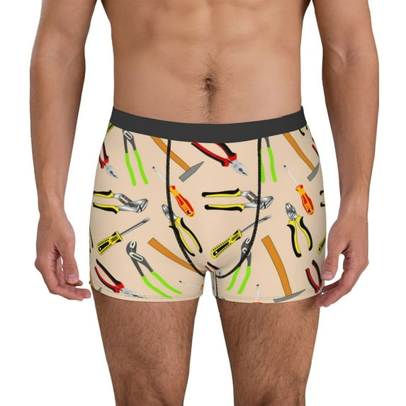 Lsque Repair tools Pattern Men’s Total Support Pouch Boxer Briefs, X-Temp Cooling, Moisture-Wicking Underwear, Regular, Long-leg and Trunk-XX-Large