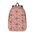 thumbnail image 1 of Lsque Retro 70s 60s Hippie Flower Pattern Canvas Daypack, Durable Backpack, High-quality Versatile Backpack,Vintage Compact Backpack-Small, 1 of 6