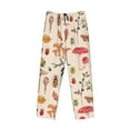 thumbnail image 1 of Lsque Retro Autum Mushrooms Print Men's Pajama Pants, Lounge Pant - Comfortable Home Wear,Elastic Waistband, Stylish Design-Large, 1 of 9